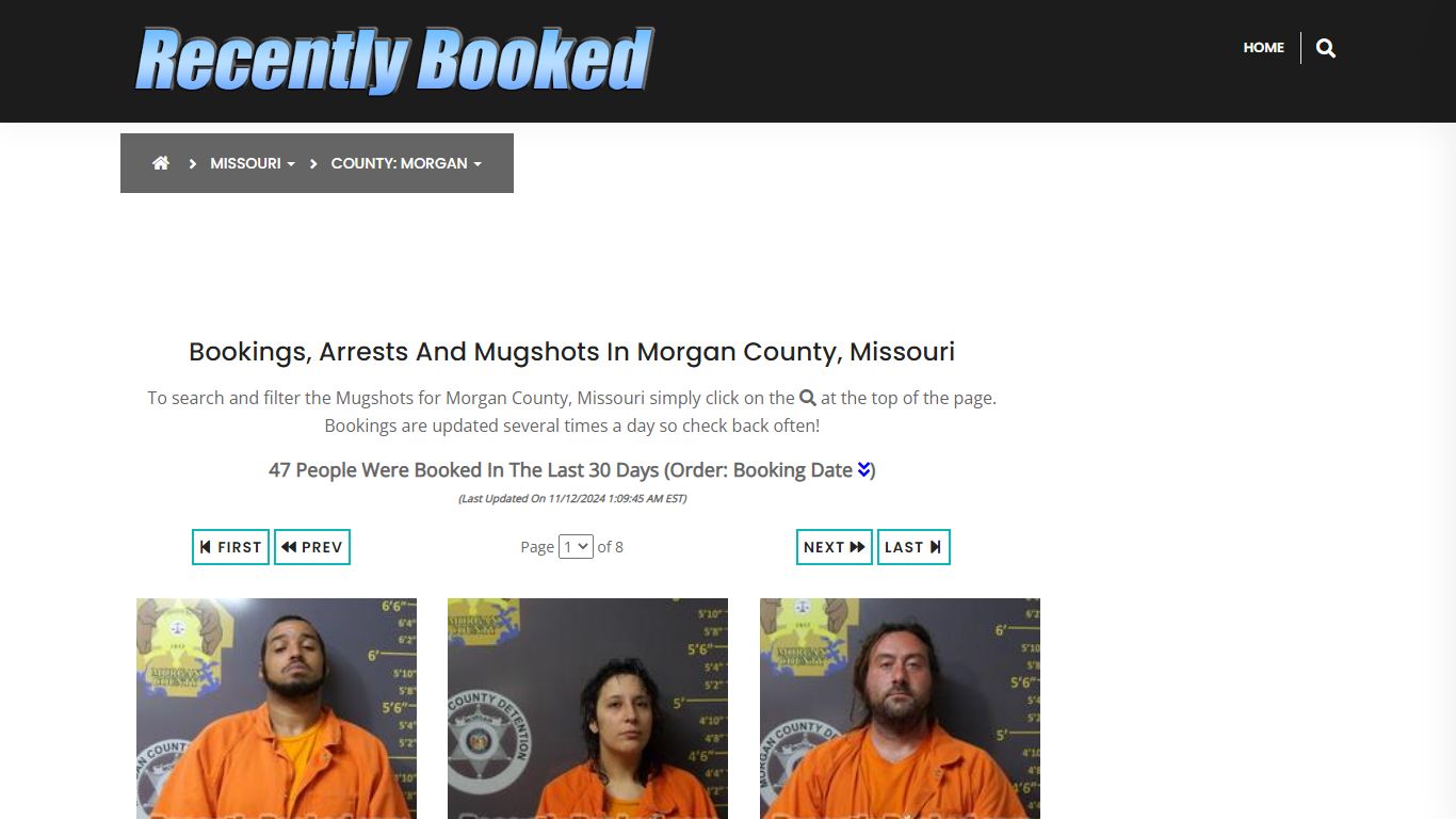 Bookings, Arrests and Mugshots in Morgan County, Missouri - Recently Booked